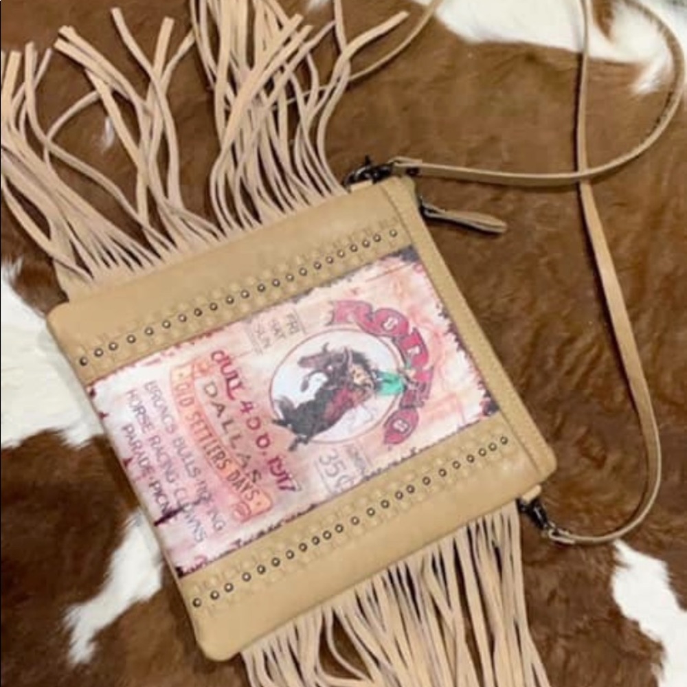 Fringe crossbody western purse